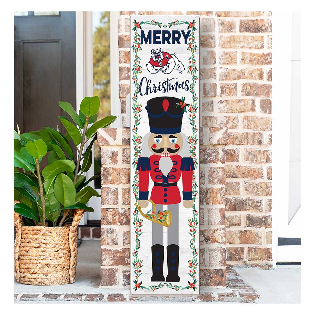 11x46 Leaning Sign Nutcracker Fresno State Bulldogs