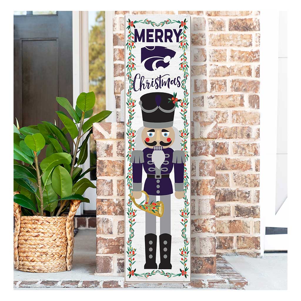 11x46 Leaning Sign Nutcracker Kansas State Wildcats