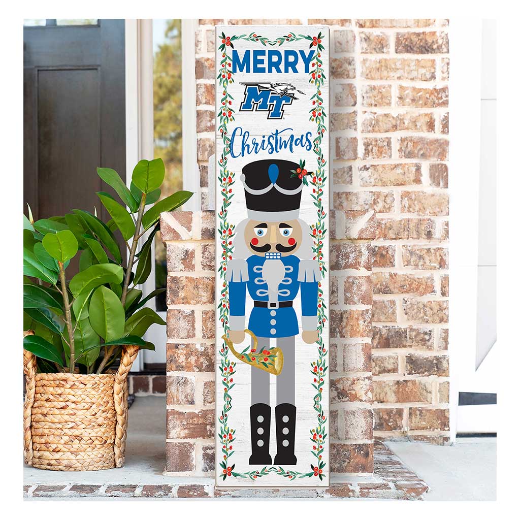 11x46 Leaning Sign Nutcracker Middle Tennessee State Blue Raiders