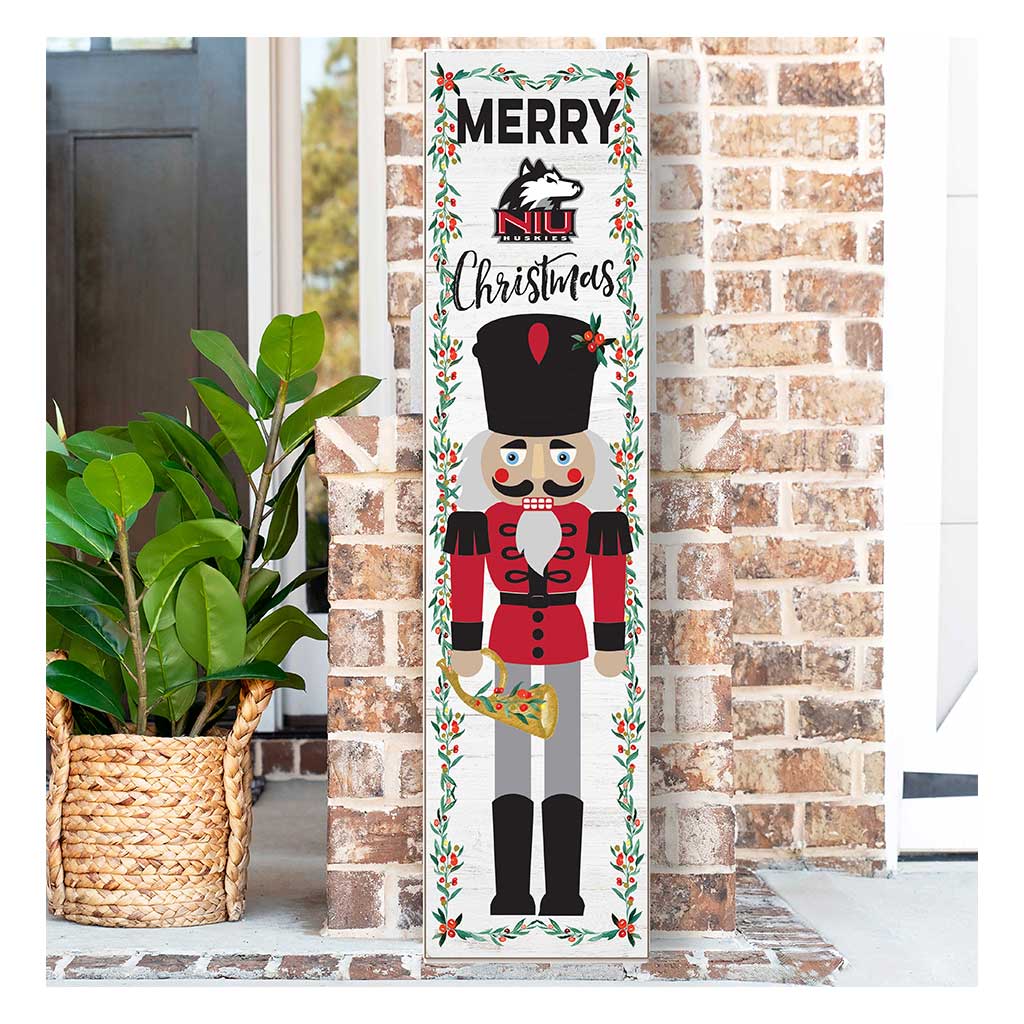 11x46 Leaning Sign Nutcracker Northern Illinois Huskies