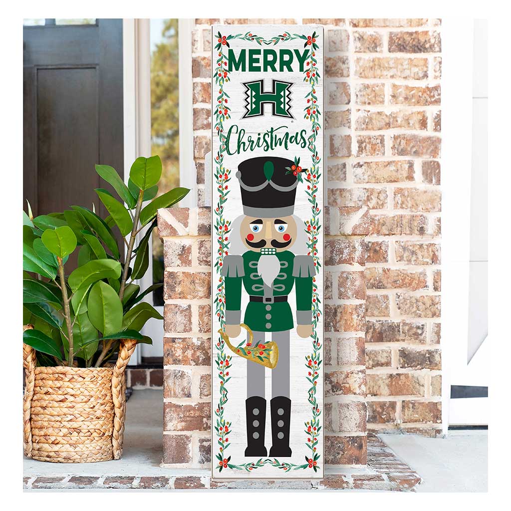 11x46 Leaning Sign Nutcracker Hawaii Warriors