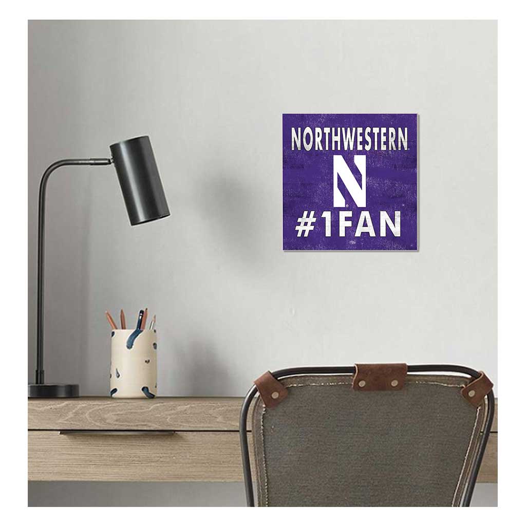 10x10 Team Color #1 Fan Northwestern University - Chicago Wildcats