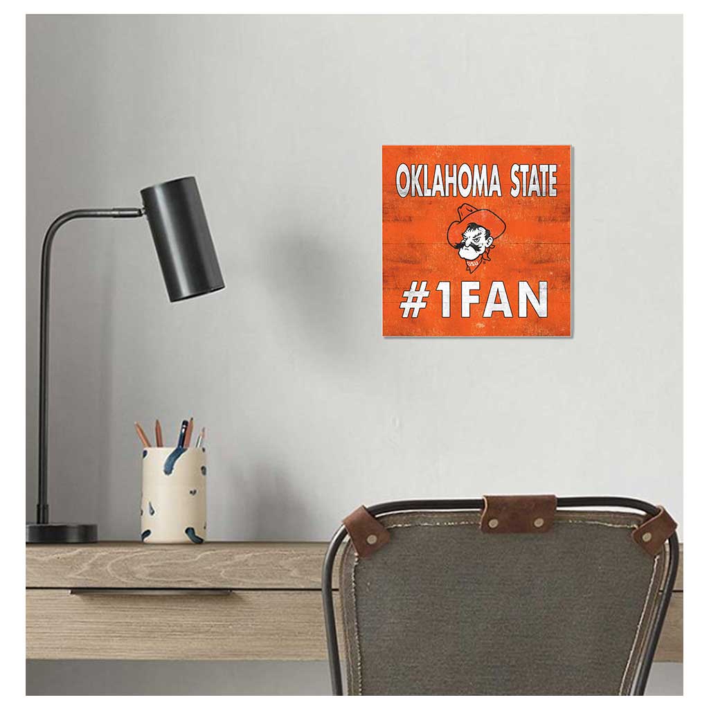 10x10 Team Color #1 Fan Oklahoma State Cowboys