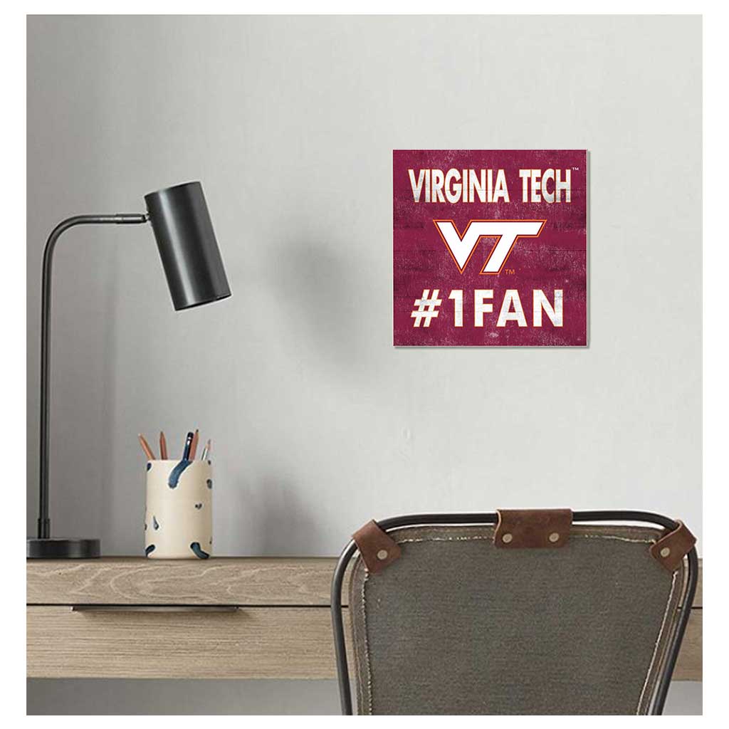 10x10 Team Color #1 Fan Virginia Tech Hokies