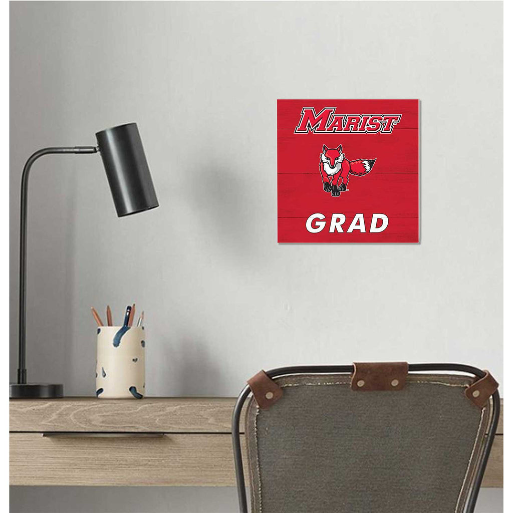 10x10 Team Grad Sign Marist College Red Foxes