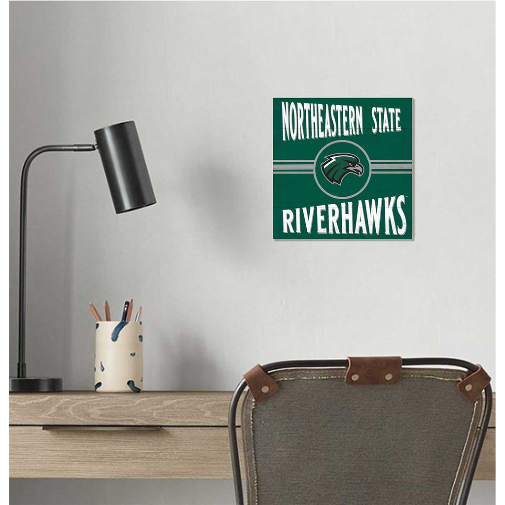 10x10 Retro Team Sign Northeastern State University Riverhawks