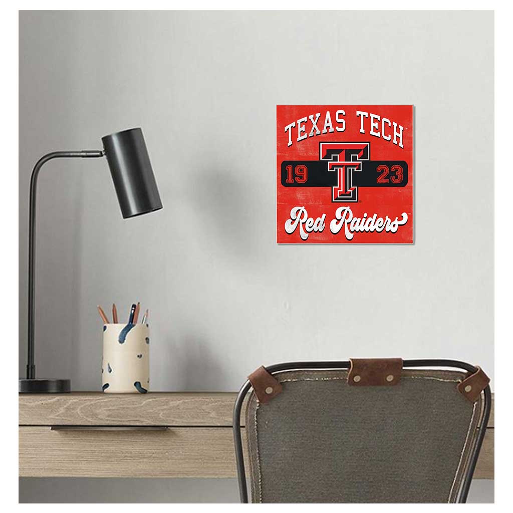 10x10 Retro Team Mascot Sign Texas Tech Red Raiders