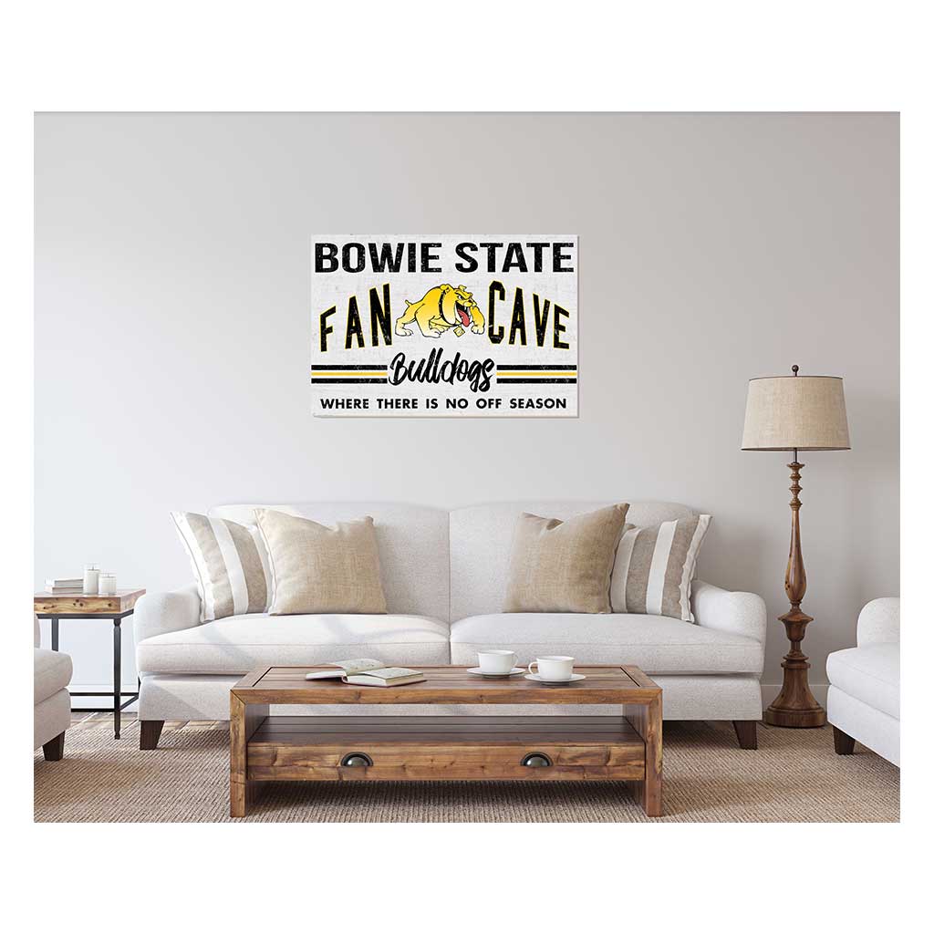 24x34 Retro Fan Cave Sign Bowie State Bulldogs