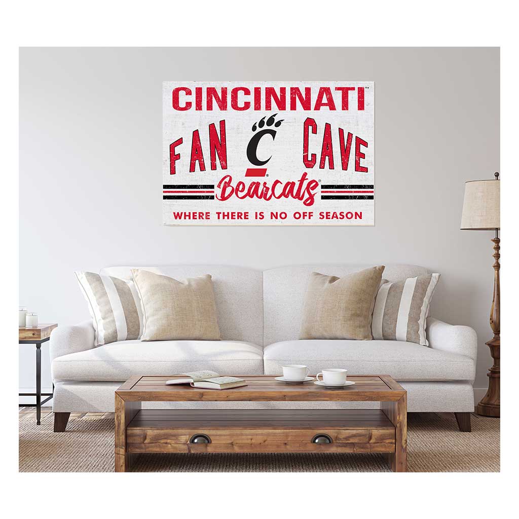 24x34 Retro Fan Cave Sign Cincinnati Bearcats