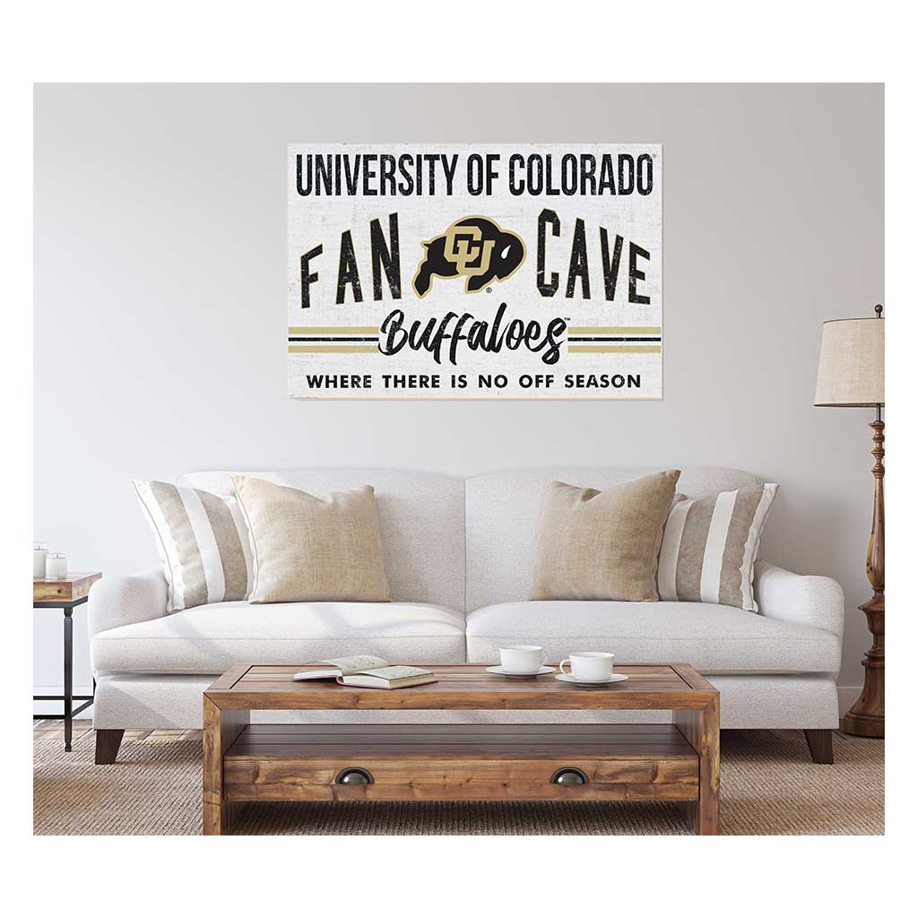 24x34 Retro Fan Cave Sign Colorado (Boulder) Buffaloes