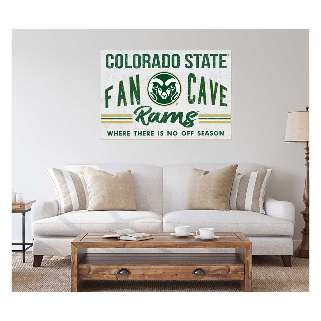 24x34 Retro Fan Cave Sign Colorado State-Ft. Collins Rams