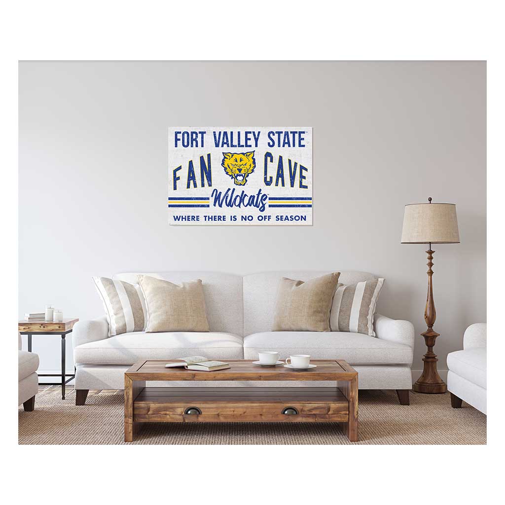 24x34 Retro Fan Cave Sign Fort Valley State Wildcats