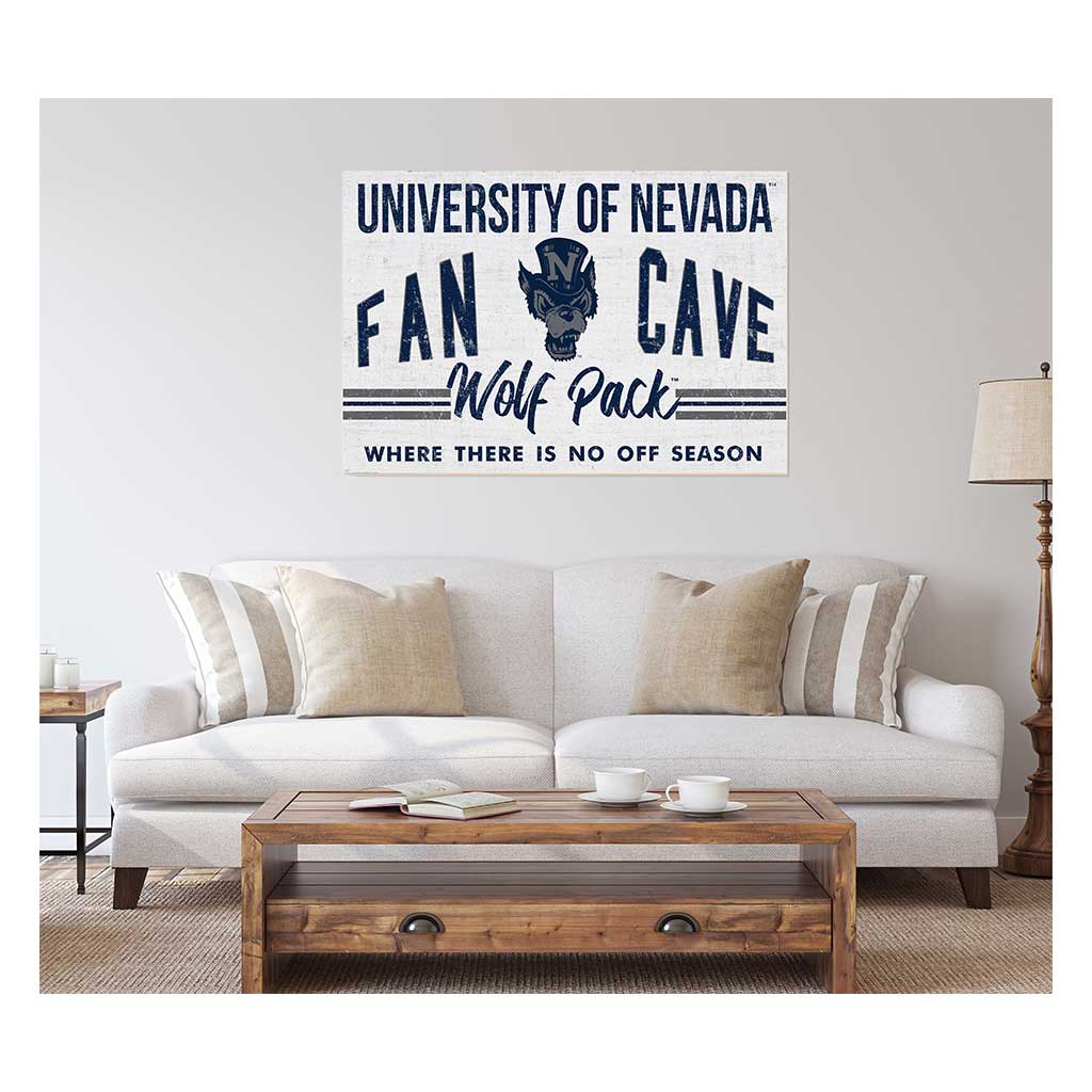 24x34 Retro Fan Cave Sign Nevada Wolf Pack