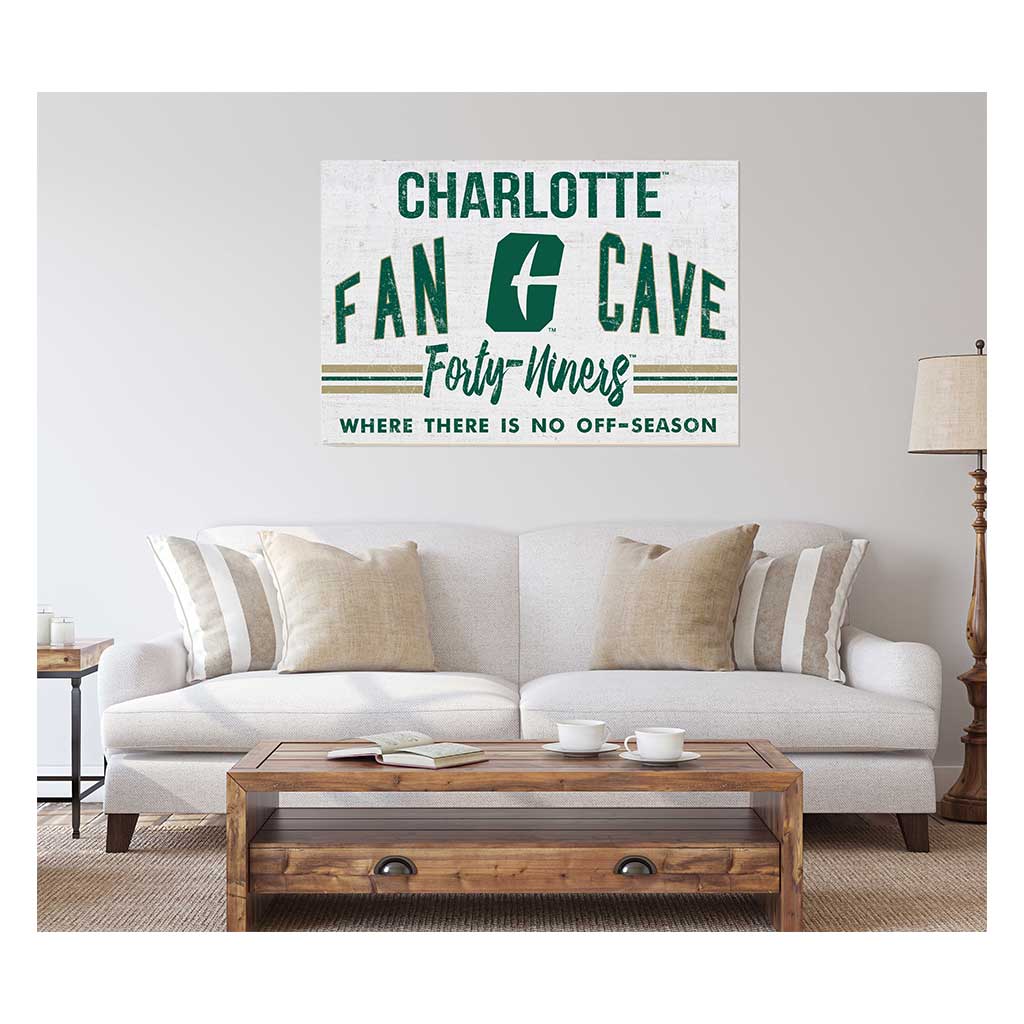 24x34 Retro Fan Cave Sign North Carolina (Charlotte) 49ers
