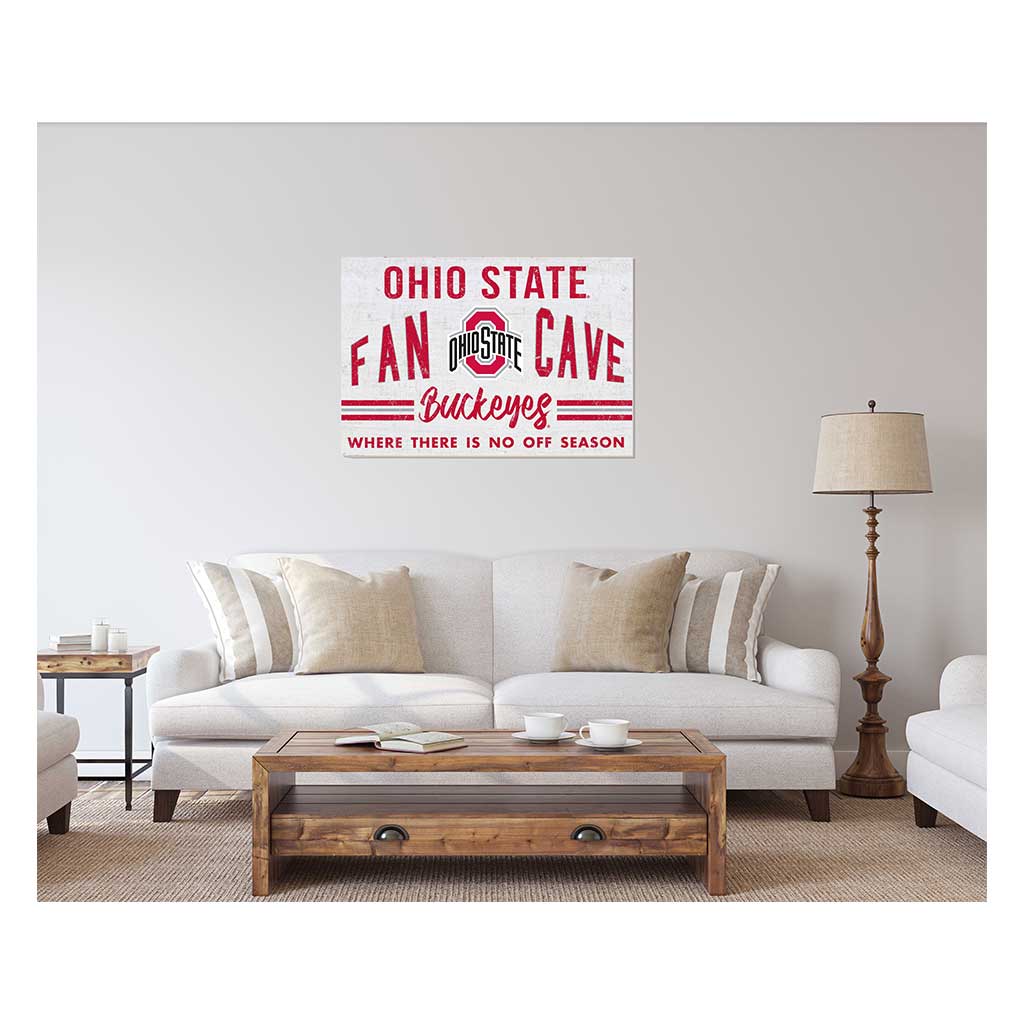 24x34 Retro Fan Cave Sign Ohio State Buckeyes