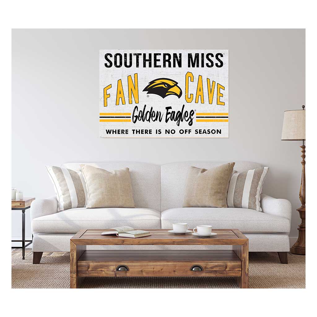 24x34 Retro Fan Cave Sign Southern Mississippi Golden Eagles