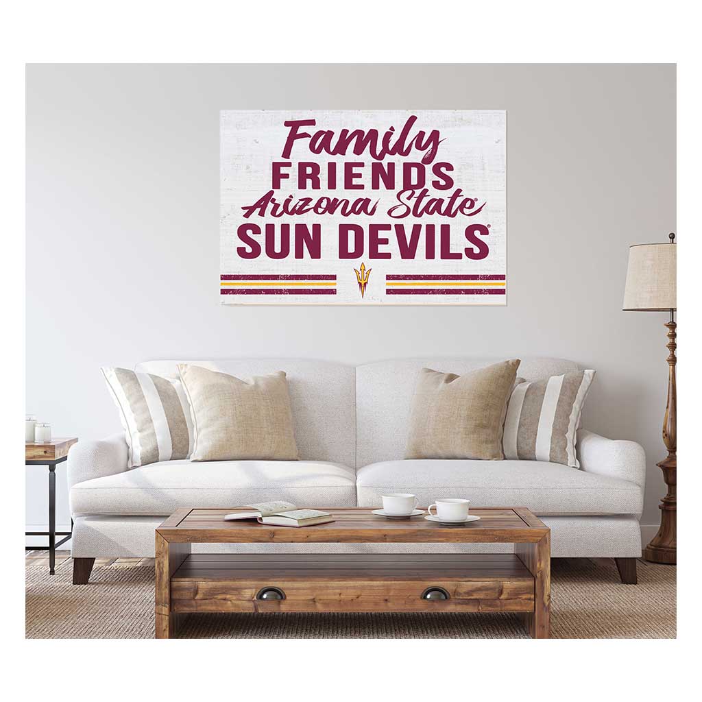 24x34 Friends Family Team Sign Arizona State Sun Devils
