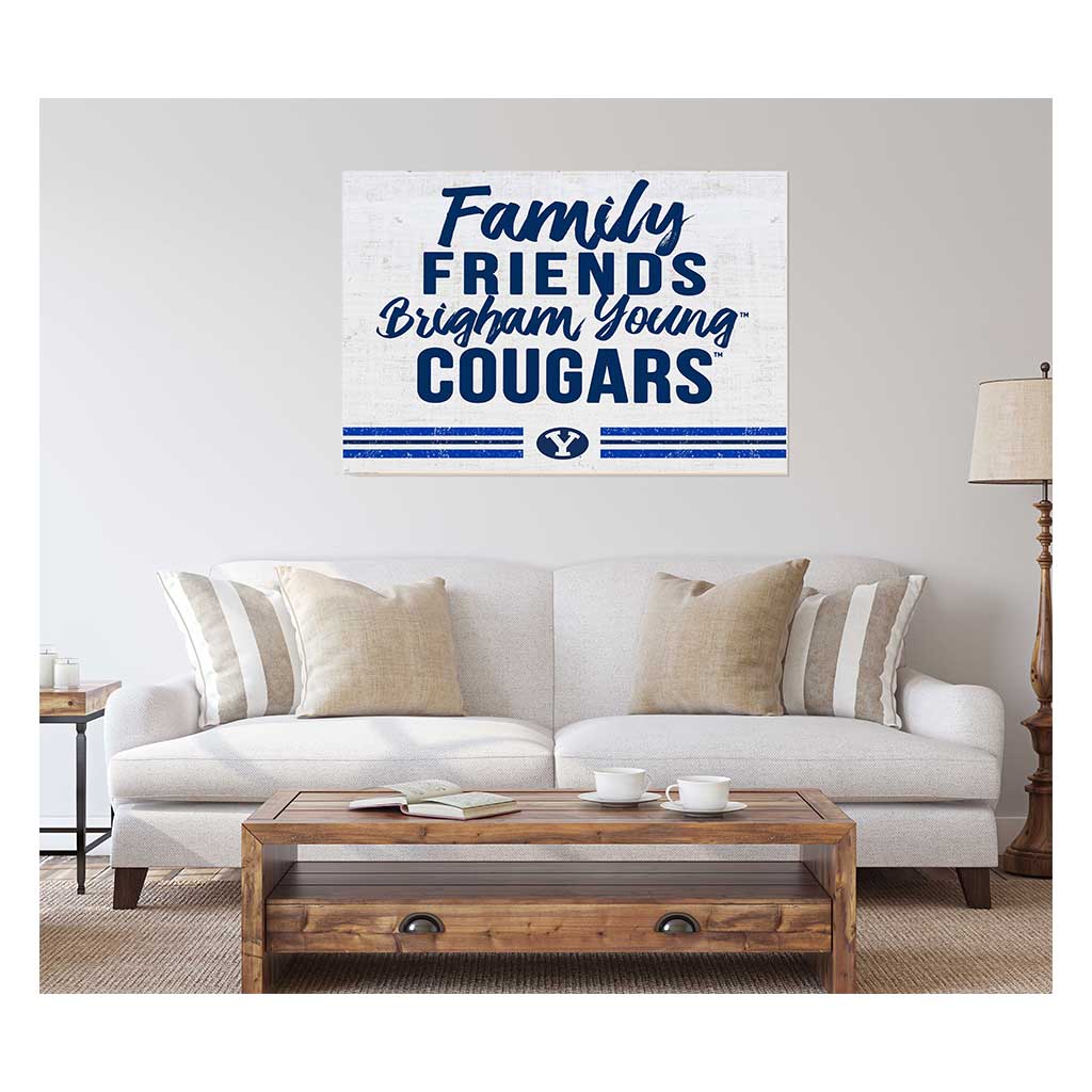 24x34 Friends Family Team Sign Brigham Young Cougars