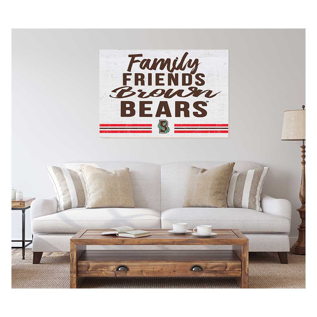24x34 Friends Family Team Sign Brown Bears