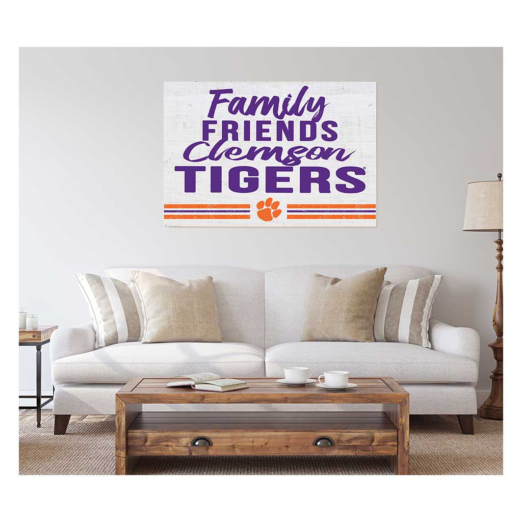 24x34 Friends Family Team Sign Clemson Tigers