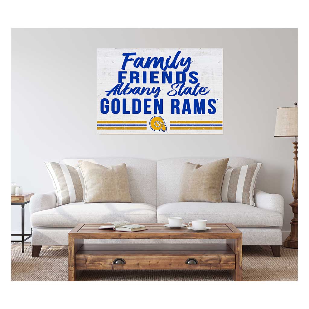 24x34 Friends Family Team Sign Albany State University Golden Rams