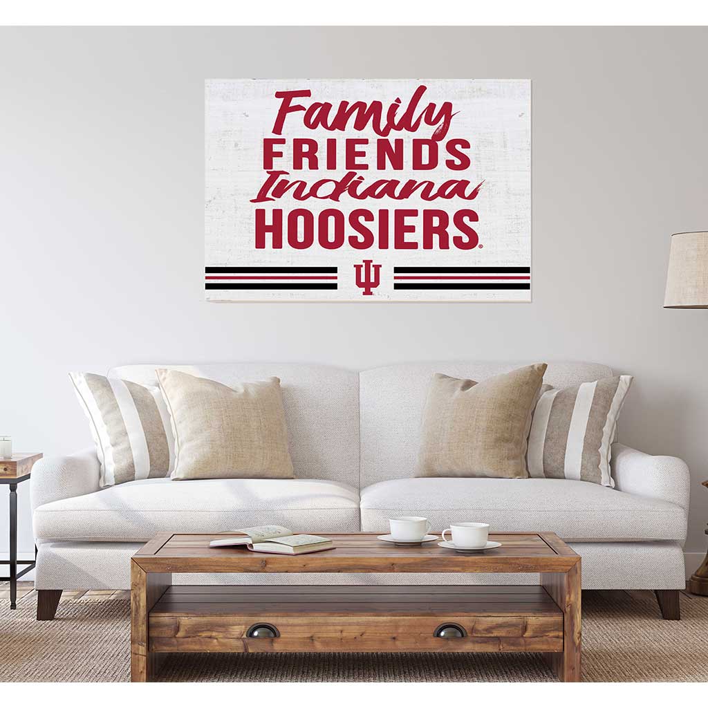 24x34 Friends Family Team Sign Indiana Hoosiers