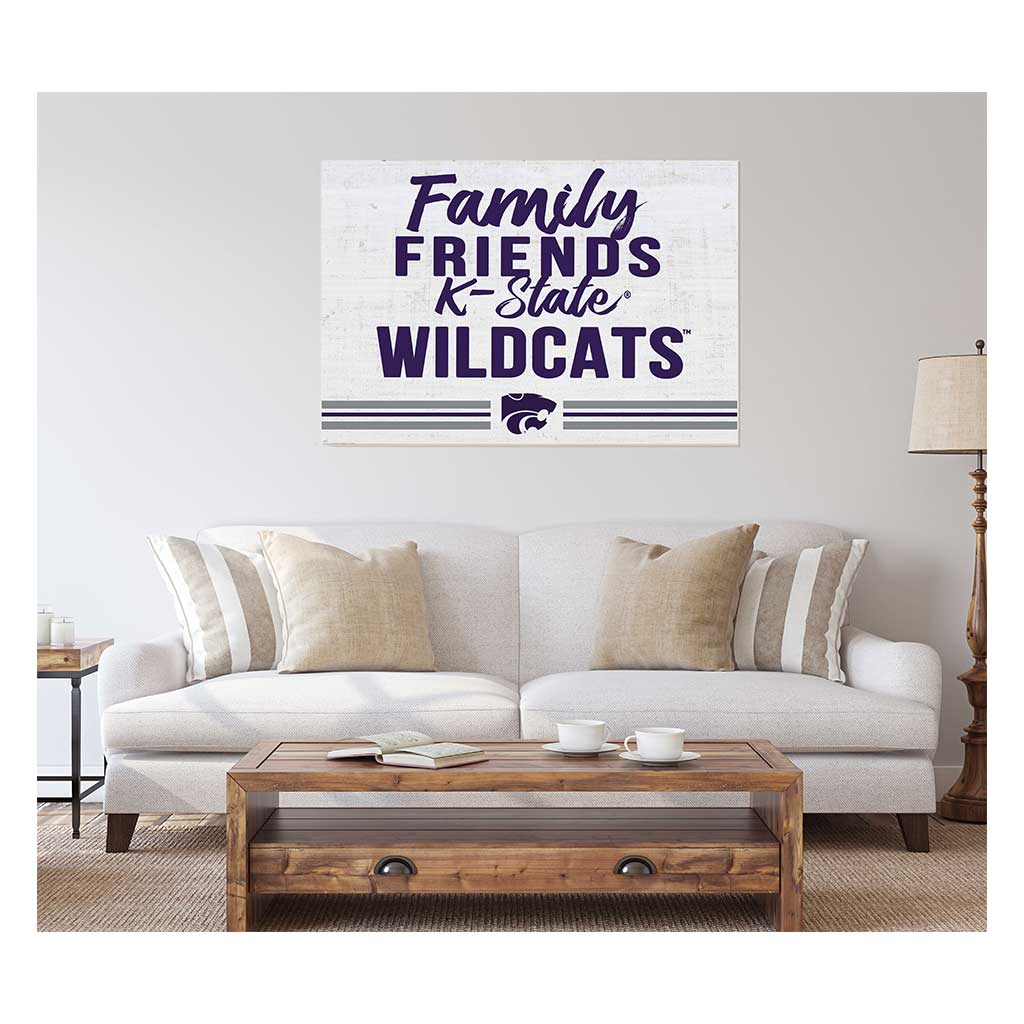24x34 Friends Family Team Sign Kansas State Wildcats
