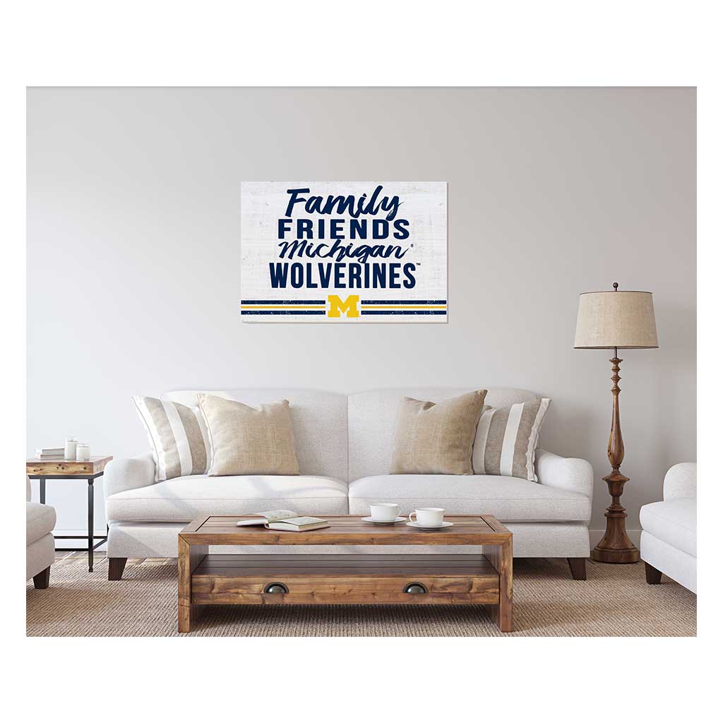 24x34 Friends Family Team Sign Michigan Wolverines