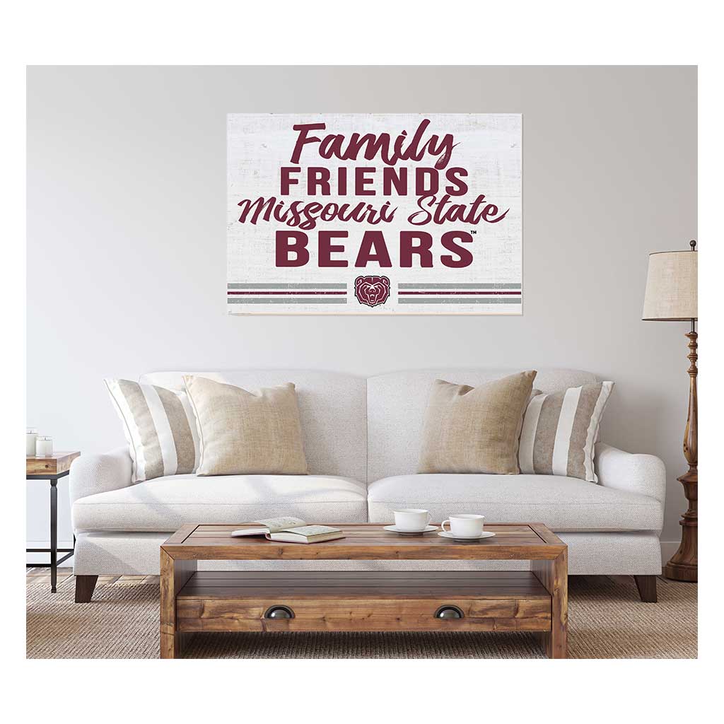 24x34 Friends Family Team Sign Missouri State Bears