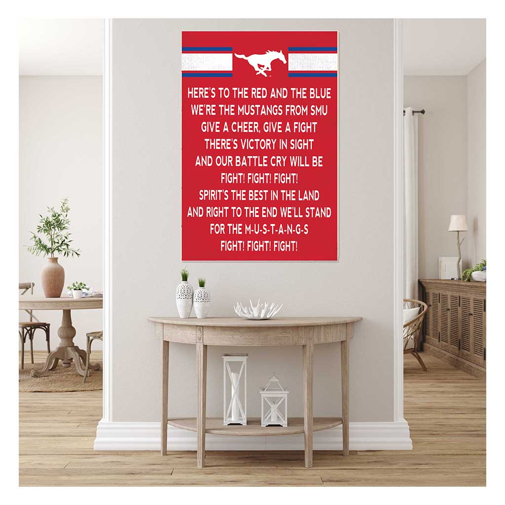 35x24 Fight Song Southern Methodist Mustangs