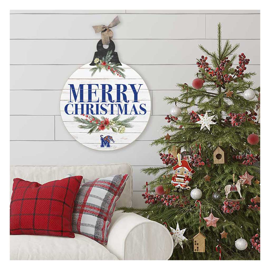 20 Inch Merry Christmas Ornament Sign Memphis Tigers