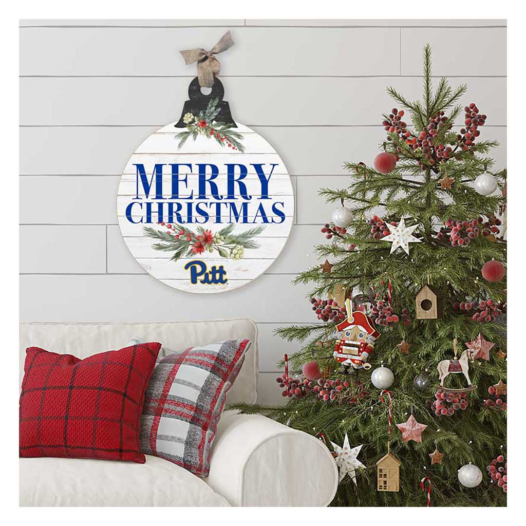 20 Inch Merry Christmas Ornament Sign Pittsburgh Panthers