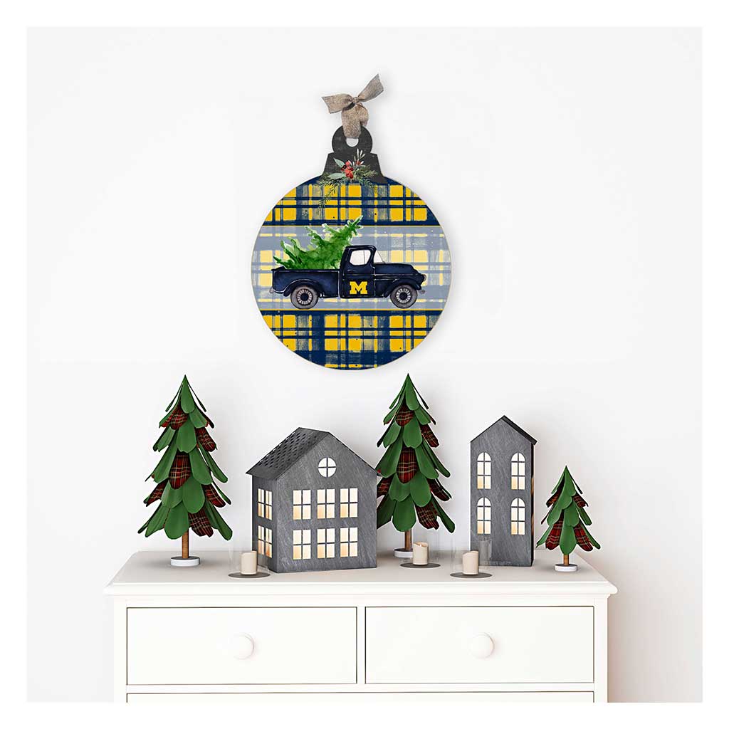 10 Inch Christmas Truck Ornament Sign Michigan Wolverines