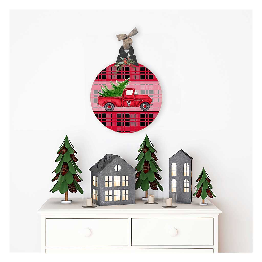 10 Inch Christmas Truck Ornament Sign North Carolina State Wolfpack
