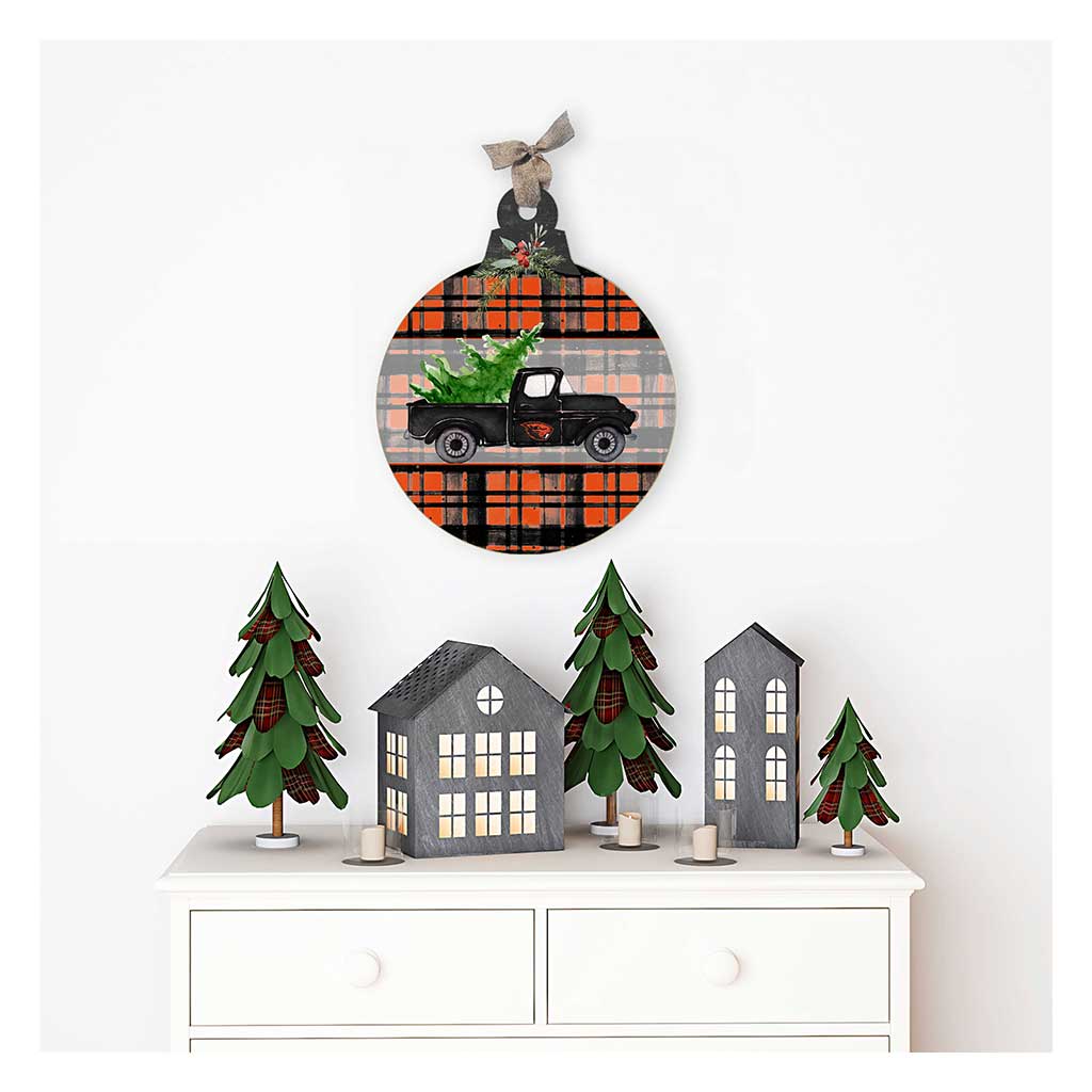 10 Inch Christmas Truck Ornament Sign Oregon State Beavers