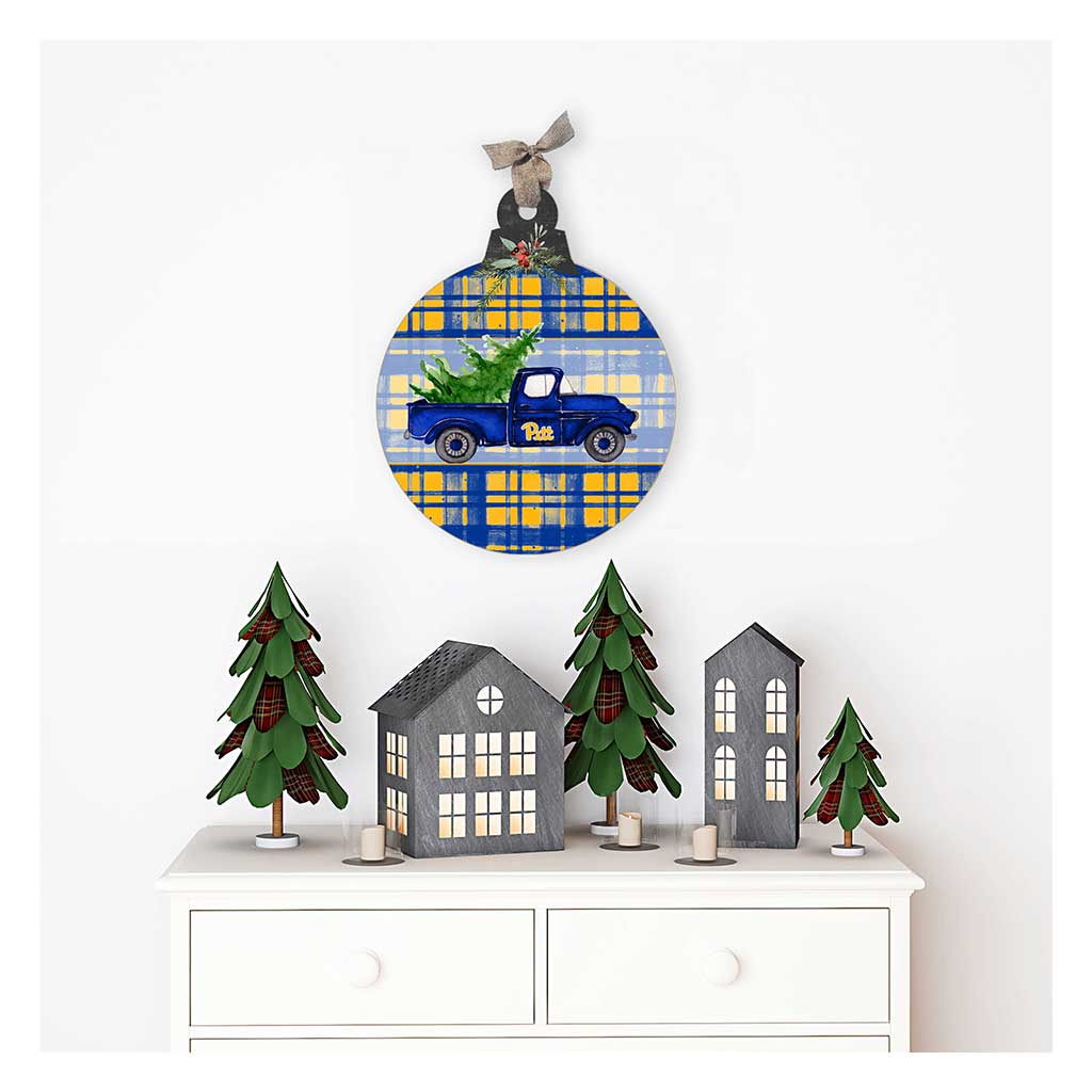 10 Inch Christmas Truck Ornament Sign Pittsburgh Panthers