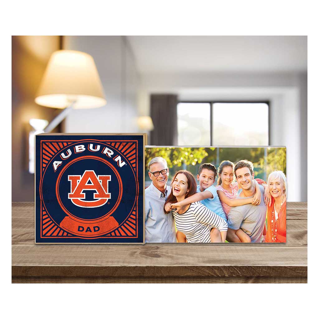 Floating Picture Frame Proud Dad Retro Team Auburn Tigers