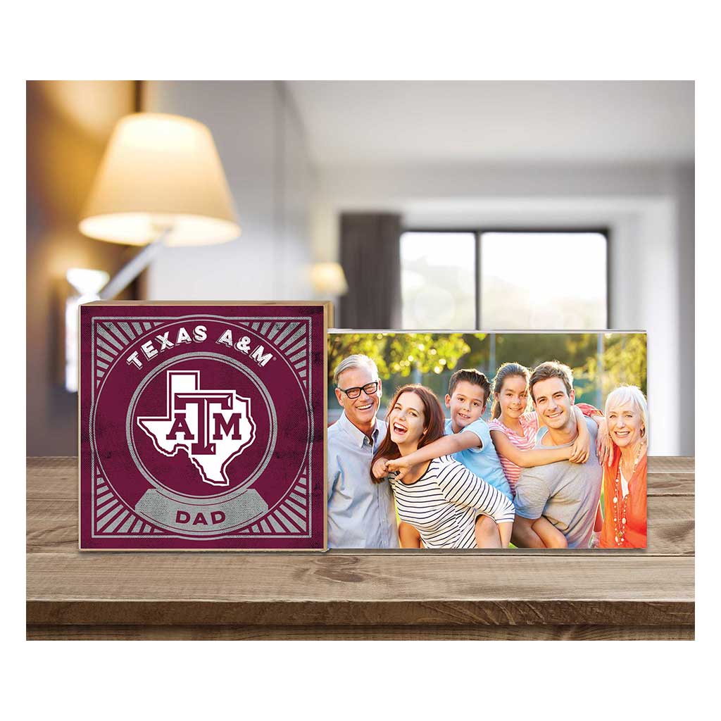 Floating Picture Frame Proud Dad Retro Team Texas A&M Aggies