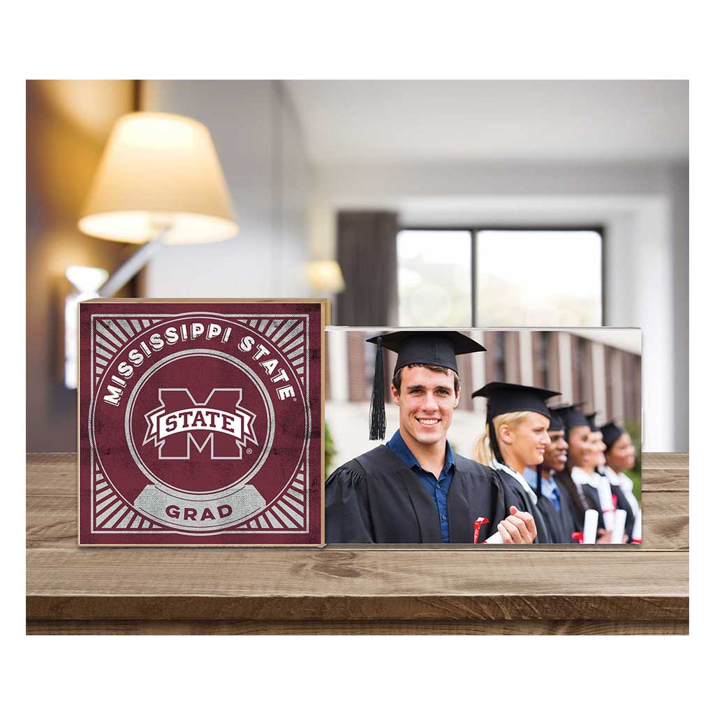 Floating Picture Frame Proud Grad Retro Team Mississippi State Bulldogs