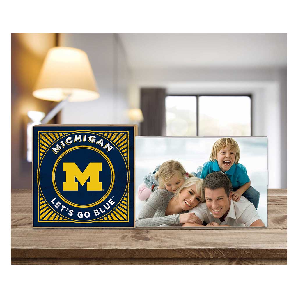 Floating Picture Frame Retro Team Logo Michigan Wolverines