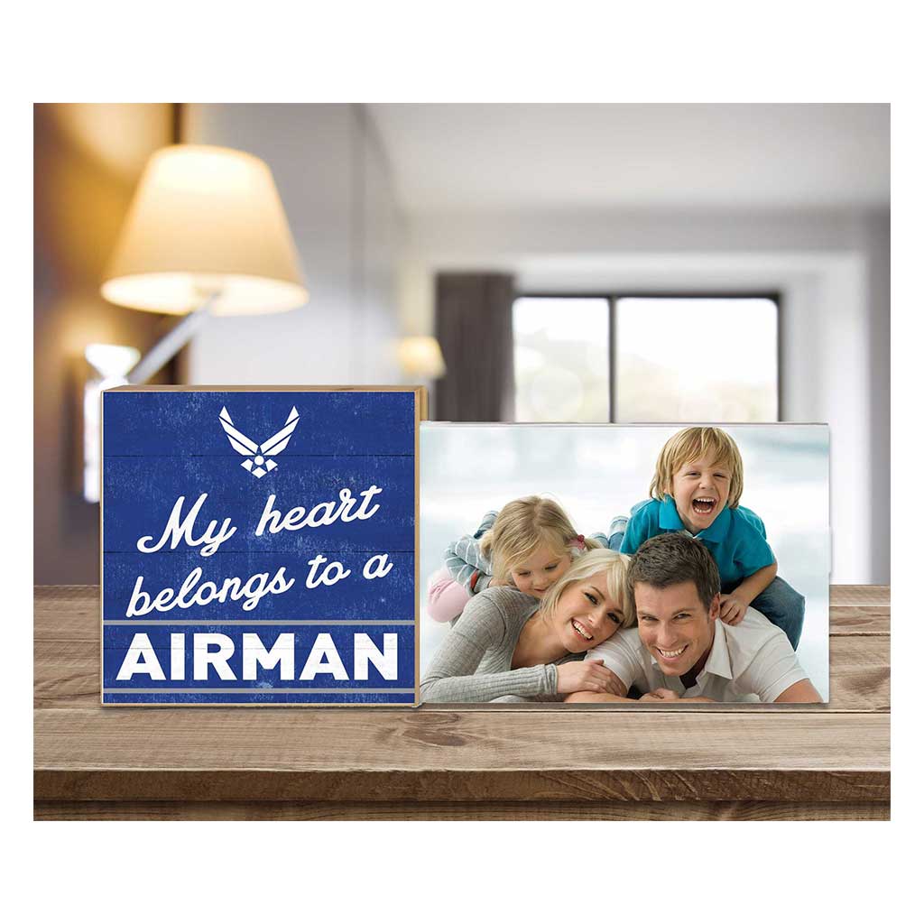 Floating Picture Frame Military My Heart Belongs Air Force