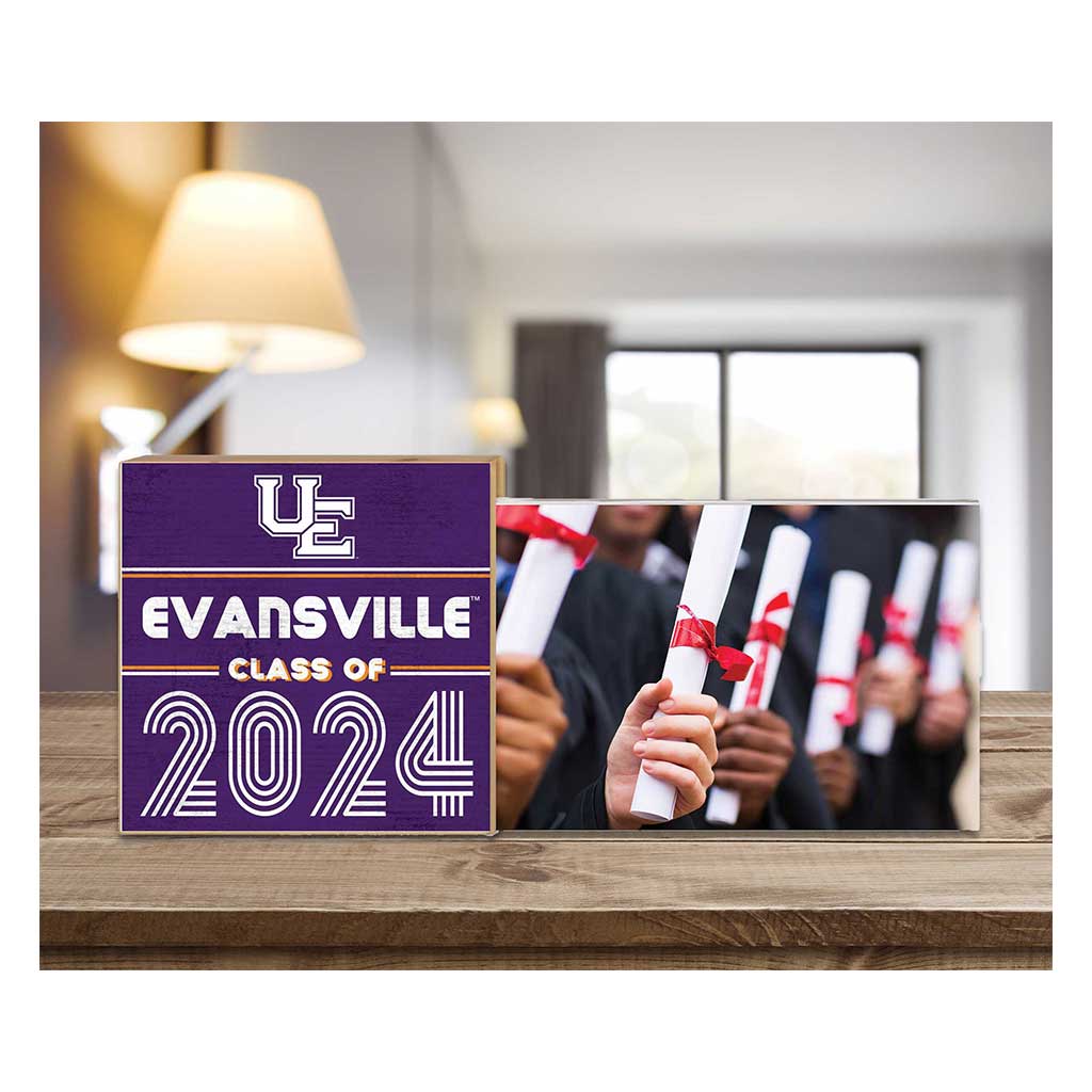 Floating Picture Frame Class of Grad Evansville Purple Aces