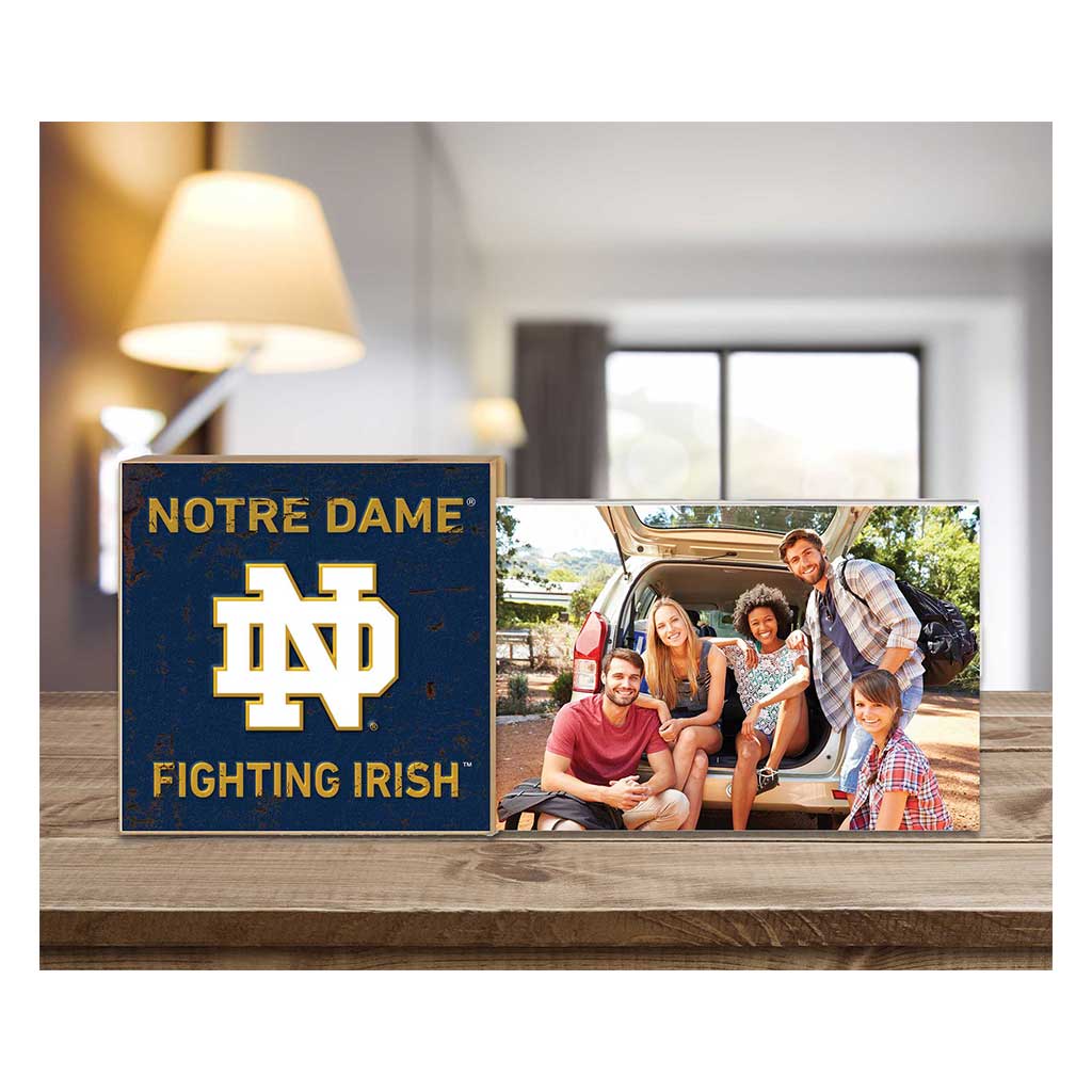 Floating Picture Frame Faux Rusted Tin Notre Dame Fighting Irish