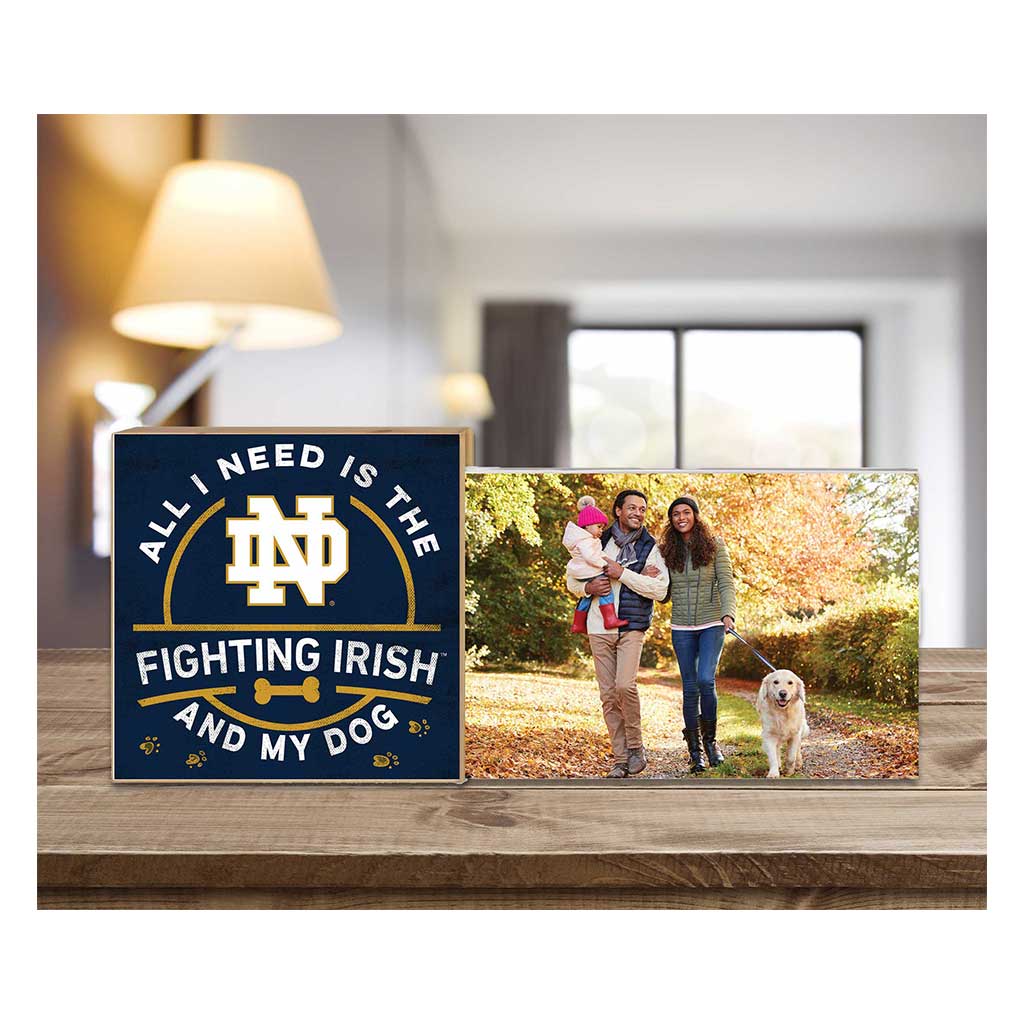 Floating Picture Frame All I Need is Dog and Notre Dame Fighting Irish