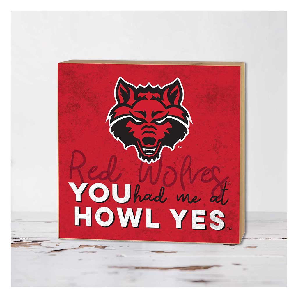 5x5 Block You Had Me at Arkansas State Red Wolves