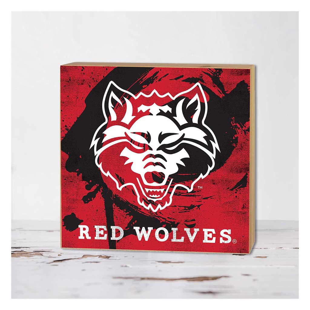 5x5 Block Color Splash Arkansas State Red Wolves