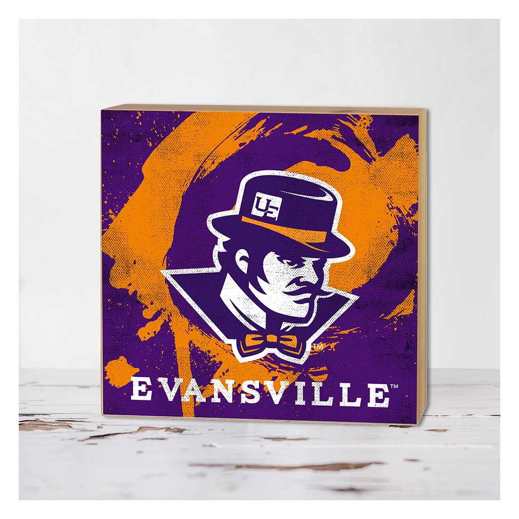 5x5 Block Color Splash Evansville Purple Aces
