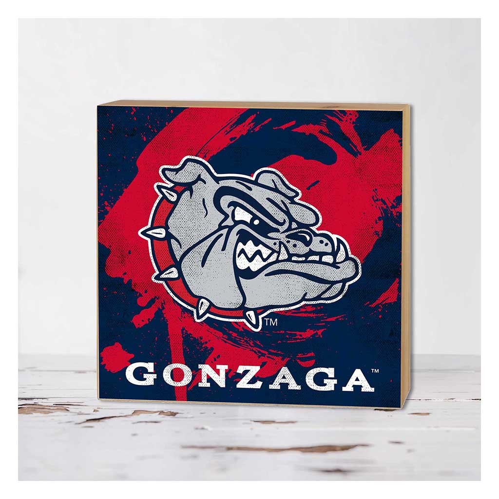 5x5 Block Color Splash Gonzaga Bulldogs