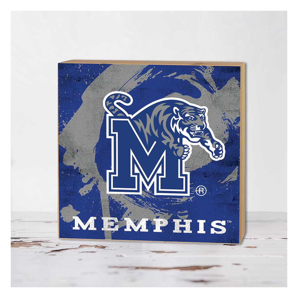 5x5 Block Color Splash Memphis Tigers