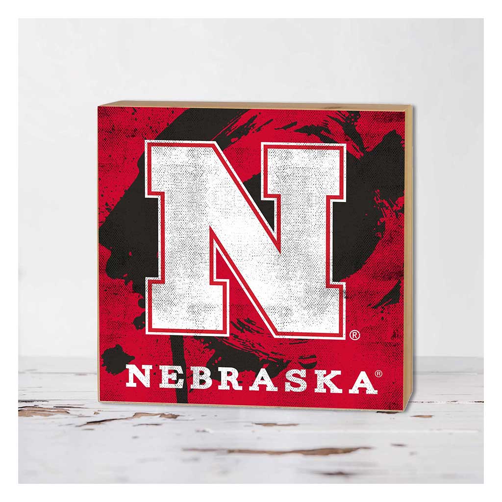 5x5 Block Color Splash Nebraska Cornhuskers